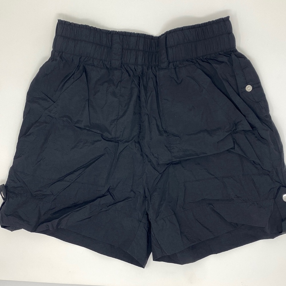 Black Windbreaker Shorts